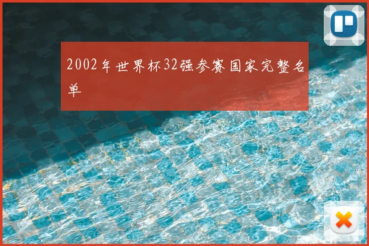 2002年世界杯32强参赛国家完整名单