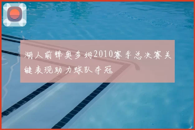 湖人前锋奥多姆2010赛季总决赛关键表现助力球队夺冠